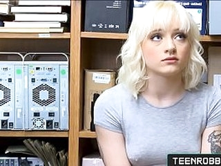 Fucking Cute Teenie in Guard's Office  - Teenrobbers.com
